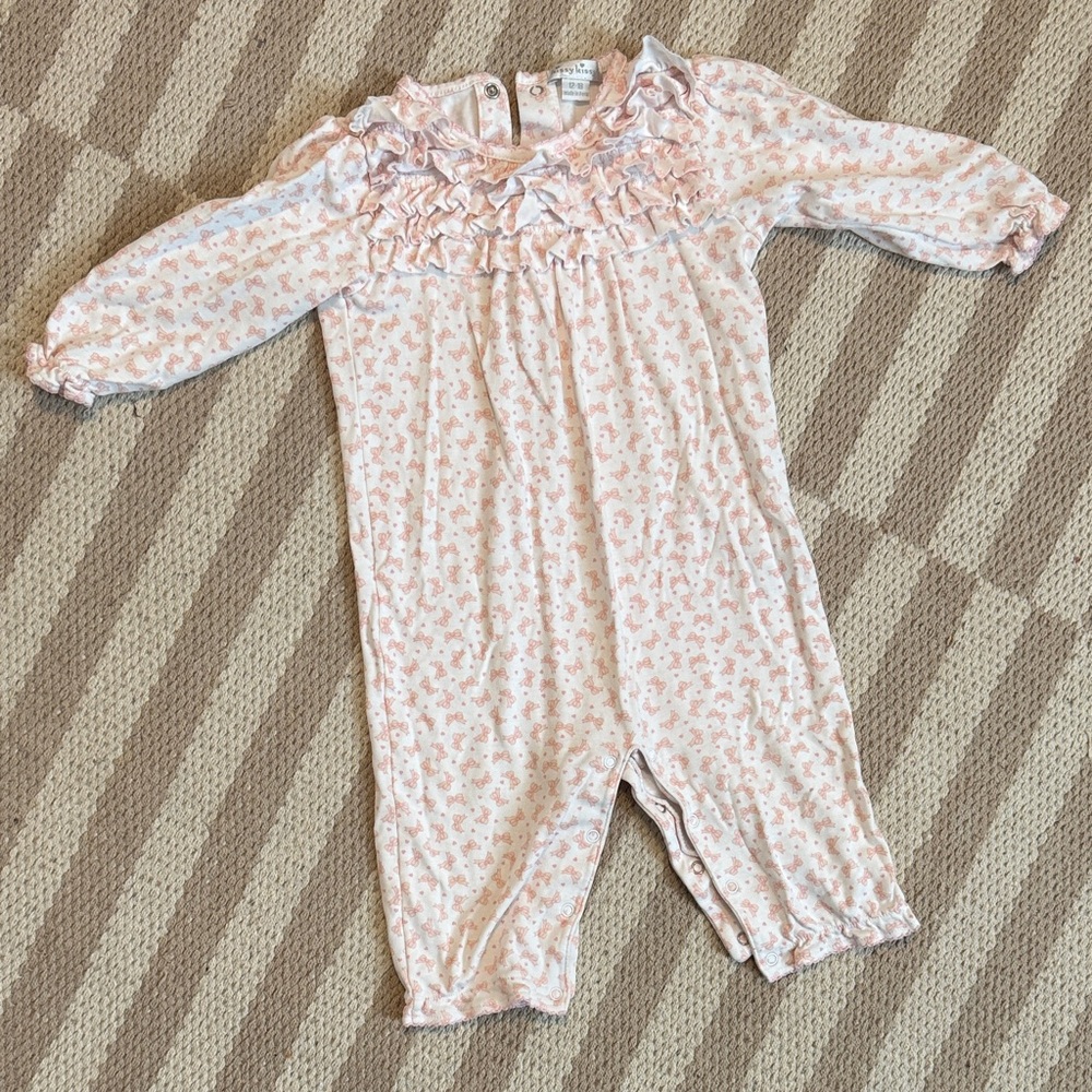 Kissy Kissy Pink Floral Kids Footie